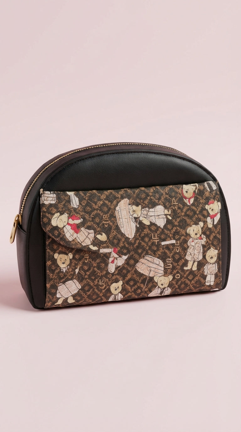 Cartoon Printed Imported Bag - Black