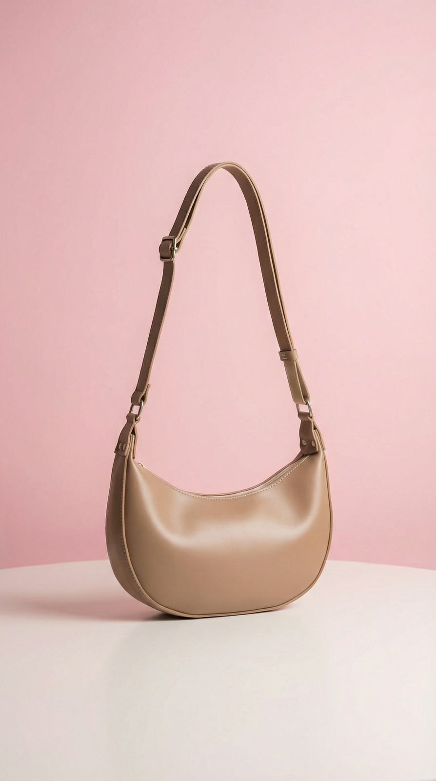 Luna Classic Shoulder Bag – Beige