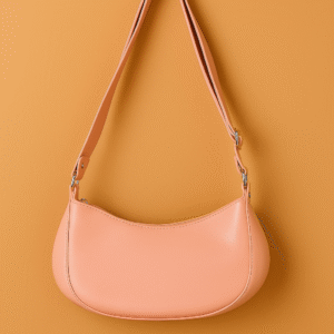 The Pastel Pink Crescent Shoulder Bag