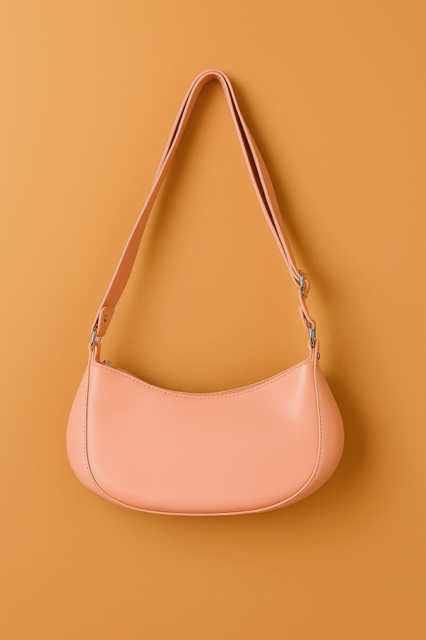 The Pastel Pink Crescent Shoulder Bag